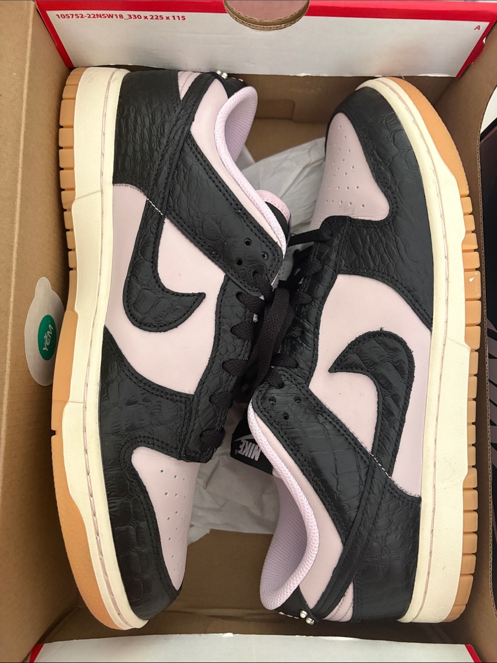 Nike Dunk Low — Black, Platinum Violet & Gum